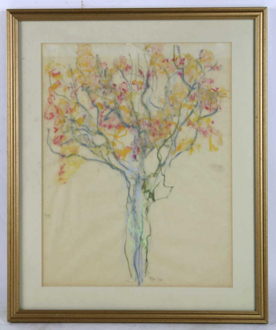 FINE PASTEL STILL LIFE ON PAPER SIGNED "TISH 1990": FINE PASTEL STILL LIFE ON PAPER SIGNED "TISH 1990" Condition GOOD H 17.5 W 14.5 in