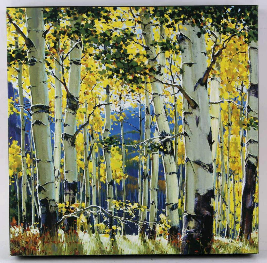 BRUCE MCGAW FINE WOODED SCENE PRINT: BRUCE MCGAW FINE WOODED SCENE PRINT Condition GOOD