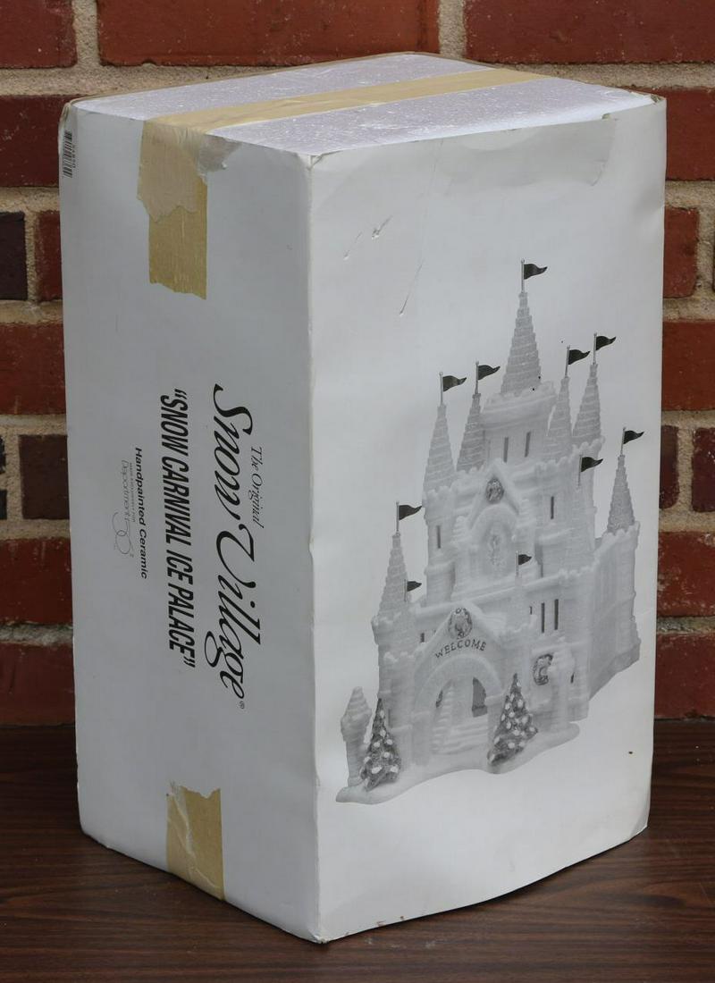 DEPARTMENT 56 THE ORIGINAL SNOW VILLAGE ICE PALACE: DEPARTMENT 56 THE ORIGINAL SNOW VILLAGE "SNOW CARNIVAL ICE PALACE" HANDPAINTED CERAMIC Condition GOOD