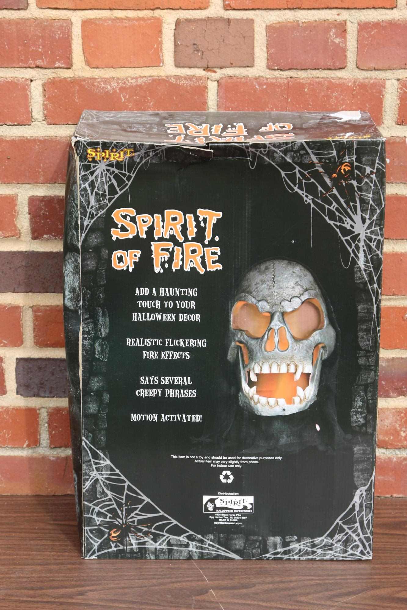 MOTION ACTIVATED SPIRIT OF FIRE MOTION ACTIVATED: SPIRIT OF FIRE MOTION ACTIVATED TALKING HALLOWEEN DECORATION Condition GOOD