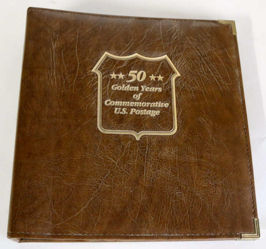 50 GOLDEN YEARS OF COMMEMORATIVE POSTAGE FOLIO: FULL BINDED 50 GOLDEN YEARS OF COMMEMORATIVE POSTAGE FOLIO Condition GOOD