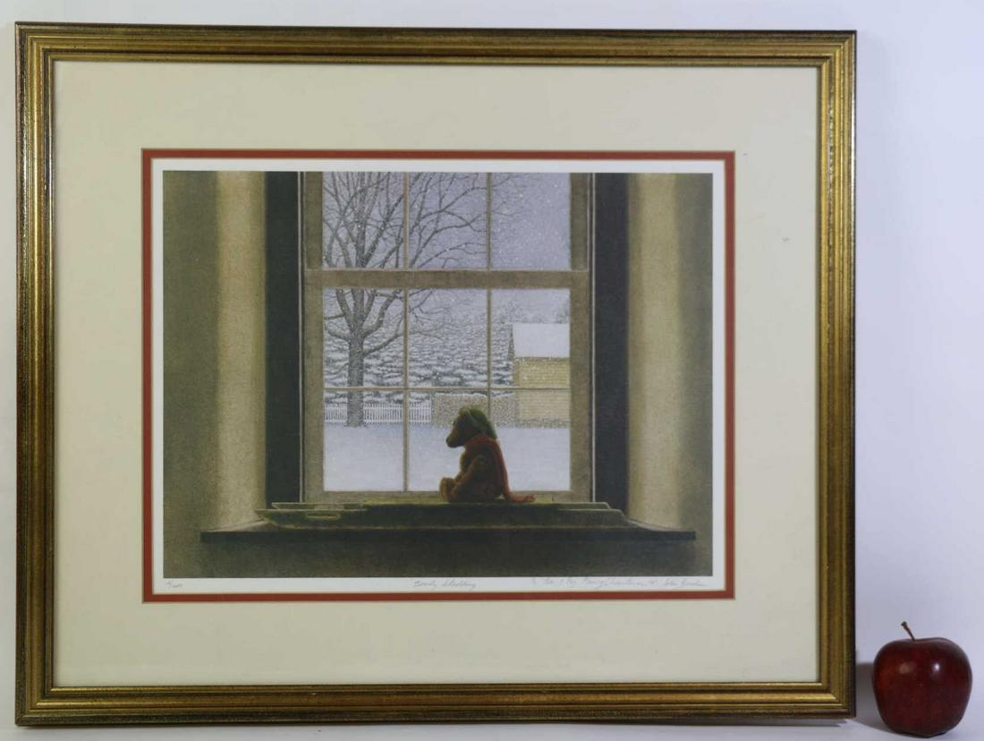 JOHN FURCHASE "BEARLY SLEDDING" SIGNED PRINT (1 of 6)