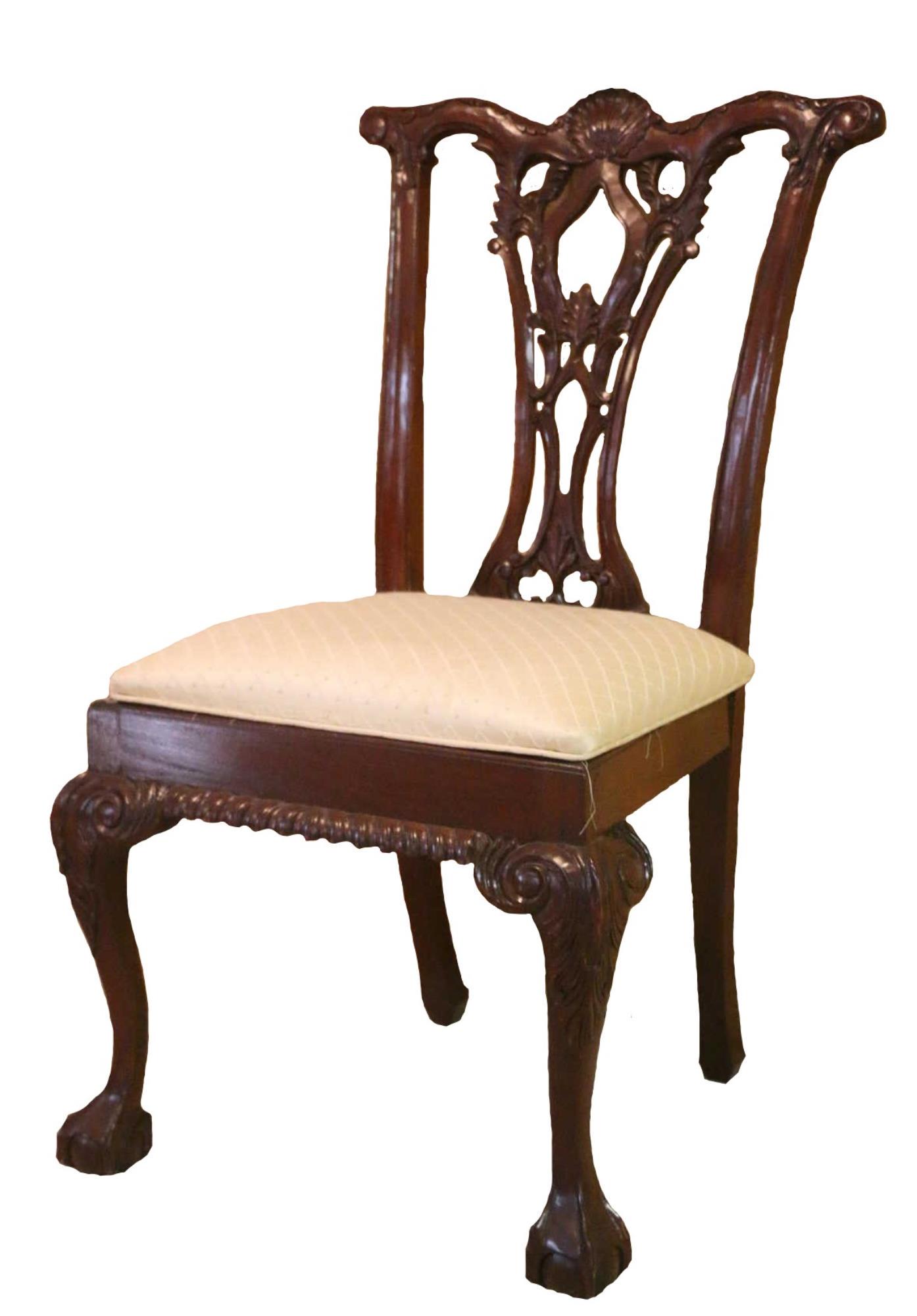 FINE MAHOGANY CHIPPENDALE SIDE CHAIR (1 of 1)