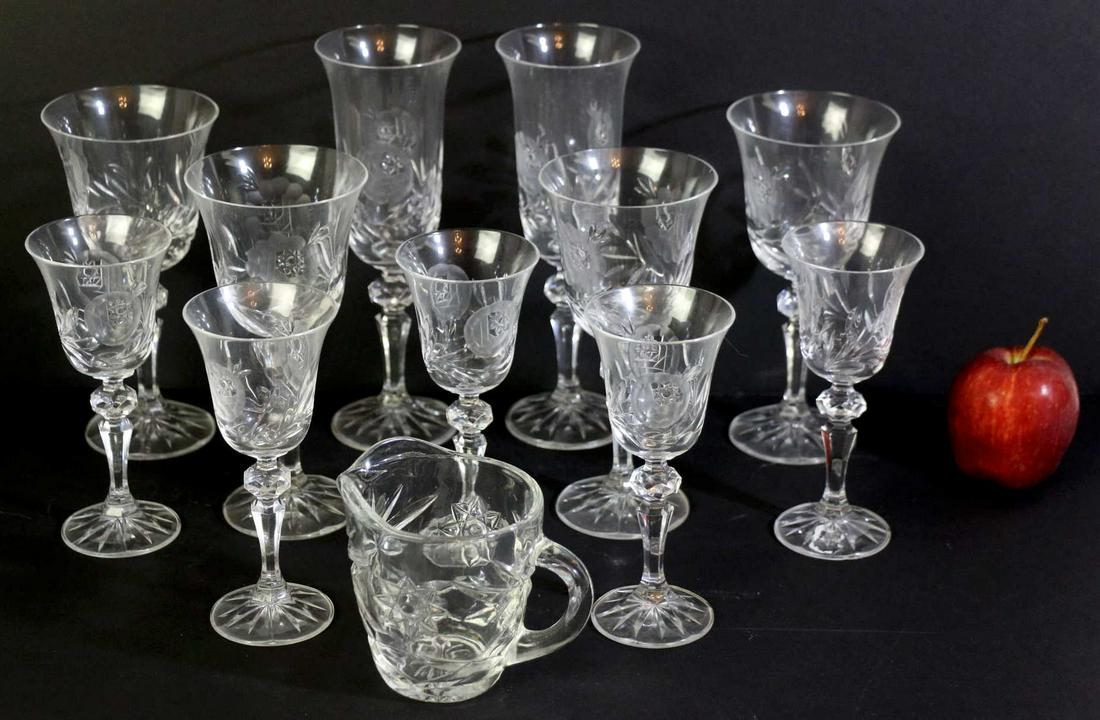 FINE CUT CRYSTAL STEMWARE GROUPING (1 of 2)