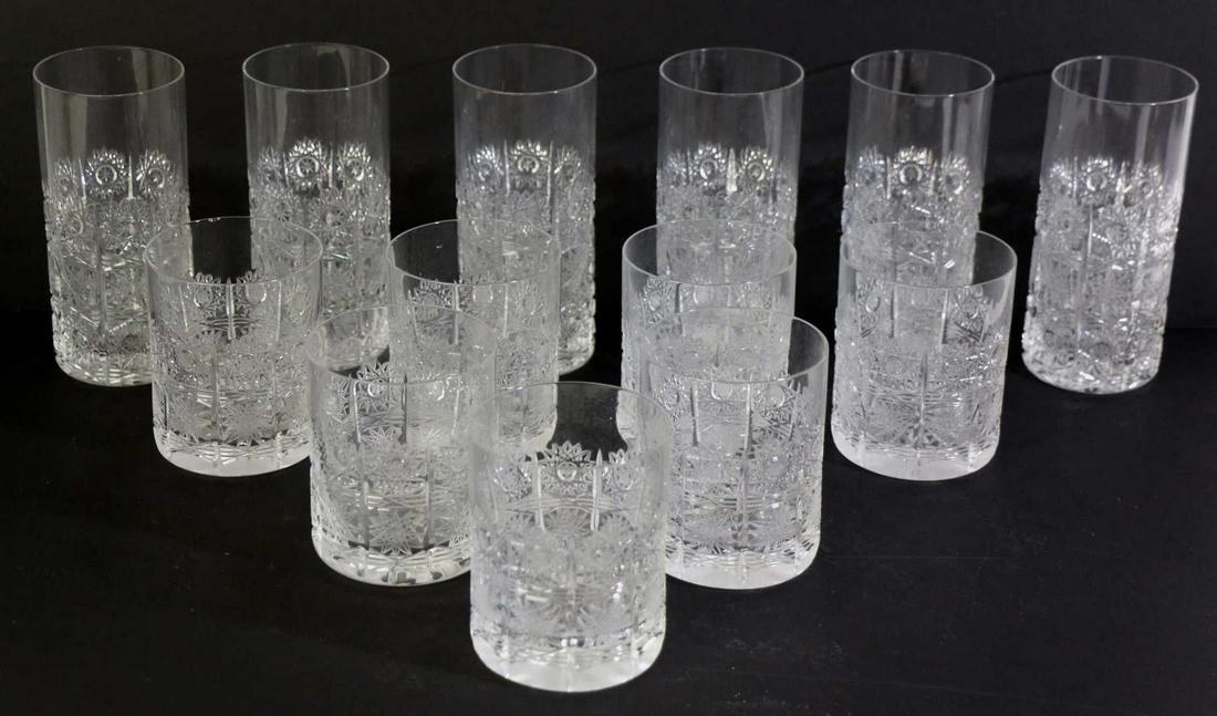 FINE HAND CUT CRYSTAL STEMWARE GROUPING (1 of 6)