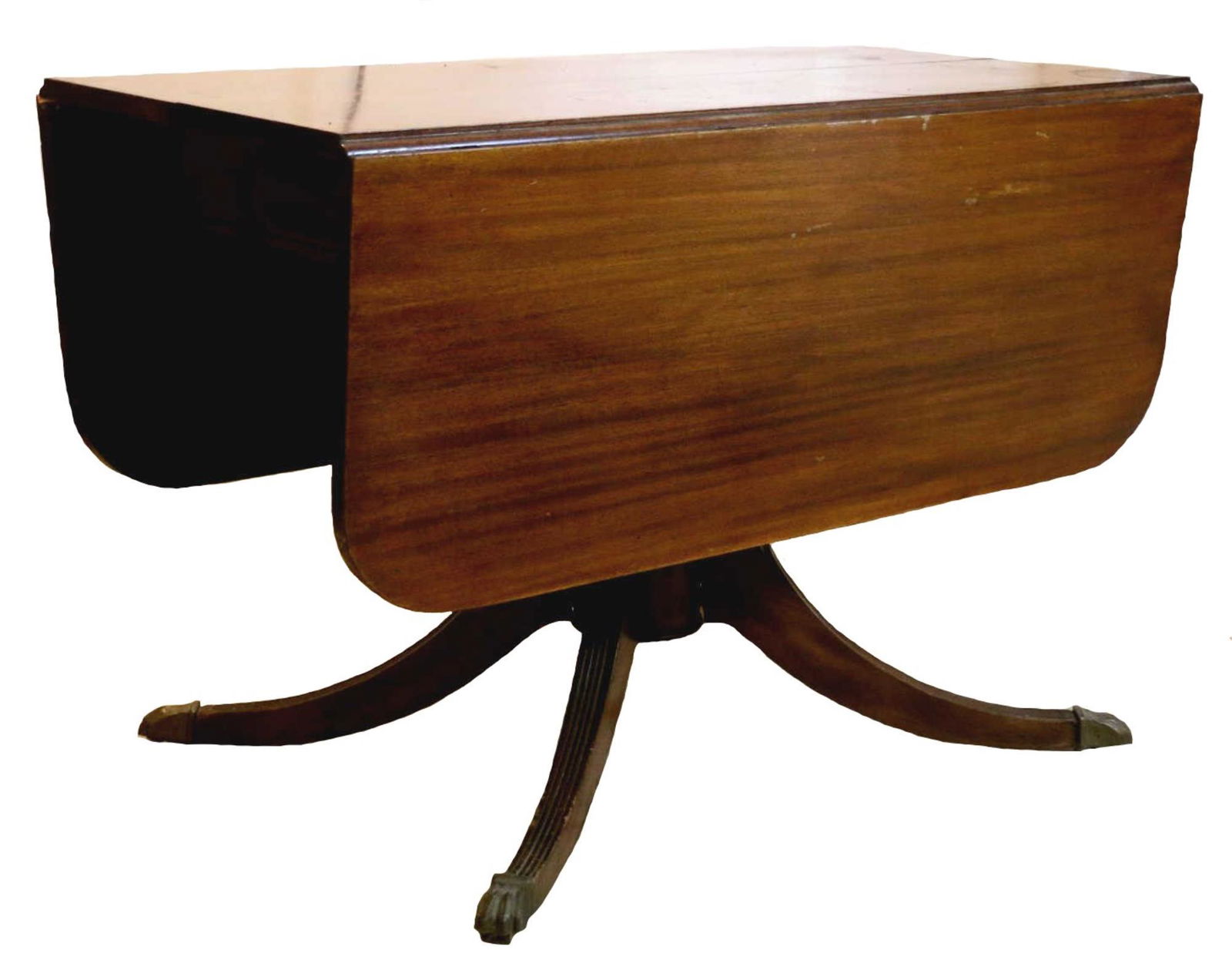 ANTIQUE AMERICAN MAHOAGNY DROP SIDE TABLE (1 of 1)