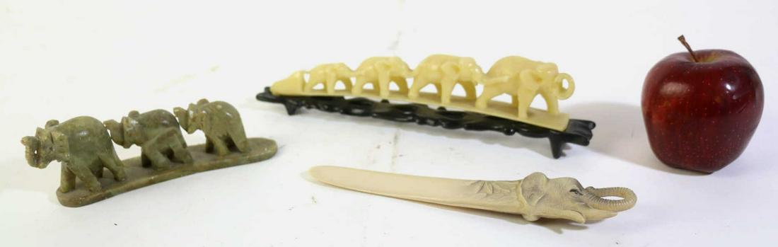 CHINESE DECORATIVE ELEPHANT GROUPING (1 of 4)