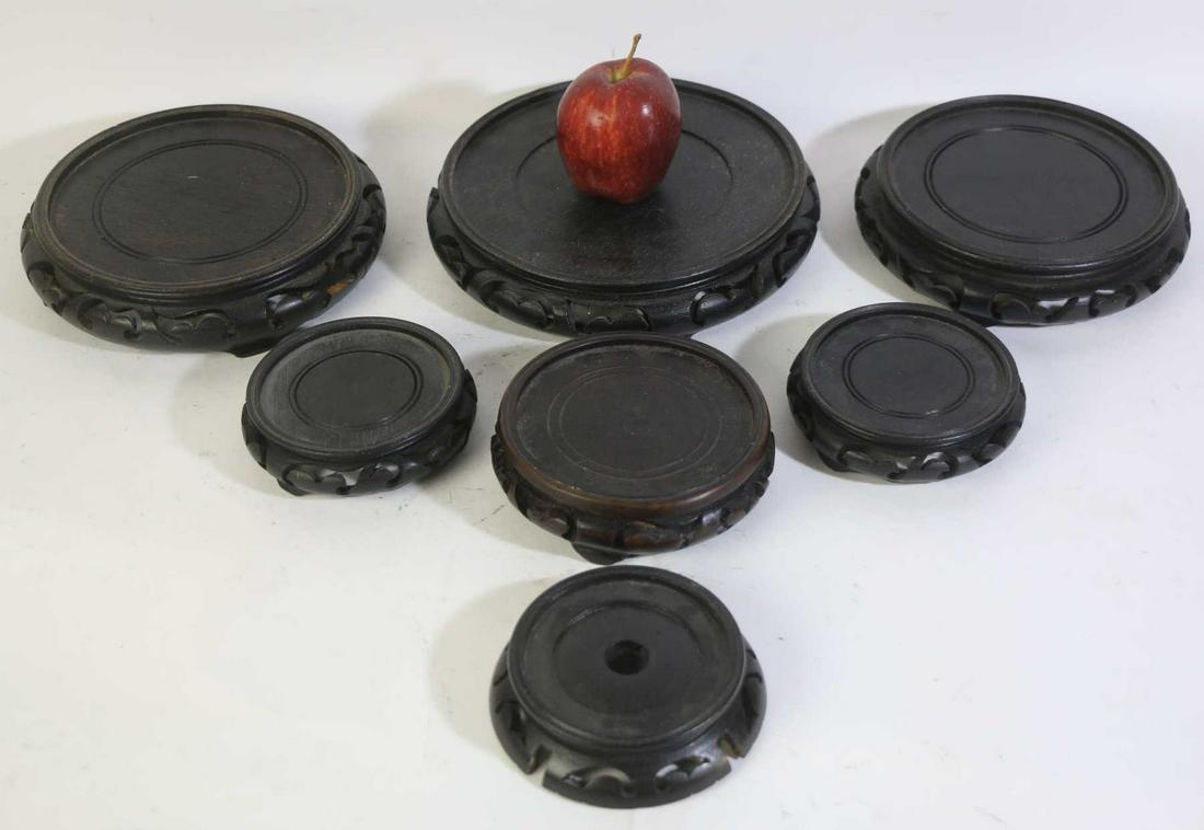CHINESE VINTAGE STAND GROUPING (1 of 2)