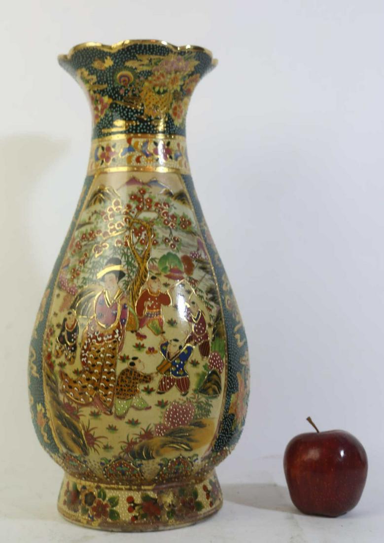 ASIAN  20" DECORATIVE PORCELAIN VASE (1 of 3)
