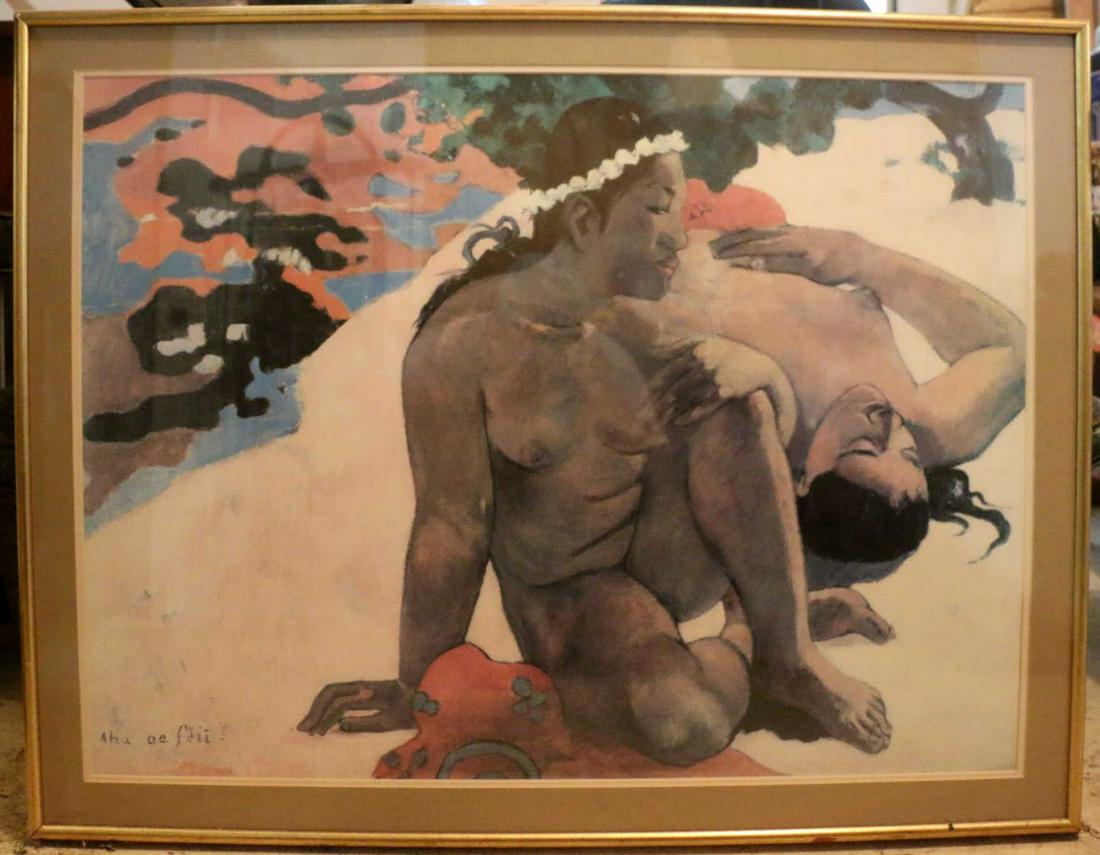 ILLEGIBLE SIGNED PORTRAIT STUDY PRINT (1 of 3)