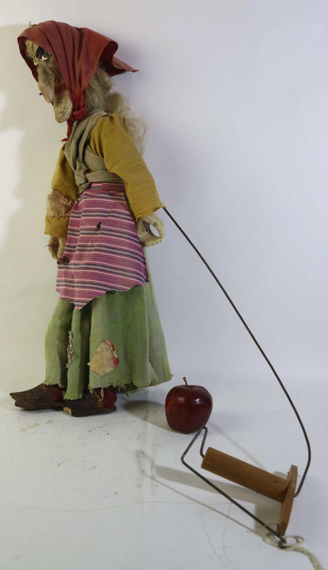 VINTAGE HAND CARVED & PAINTED MARIONETTE PUPPET (1 of 2)