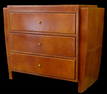 MODERN HAND STITCED LEATHER THREE DRAWER CHEST