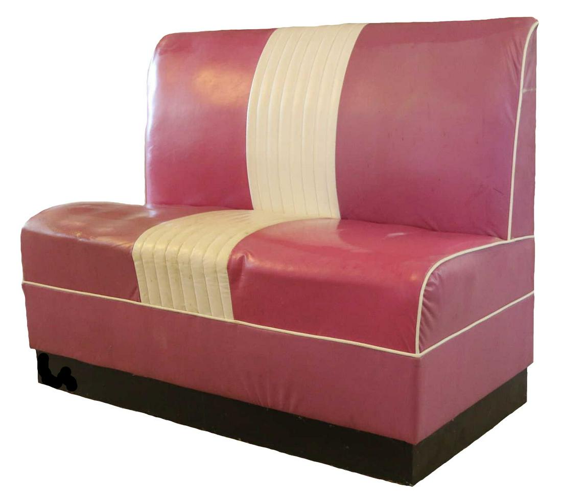 1950: 1950'S DINER SEAT BENCH Condition GOOD H 39 W 48 D 25 IN