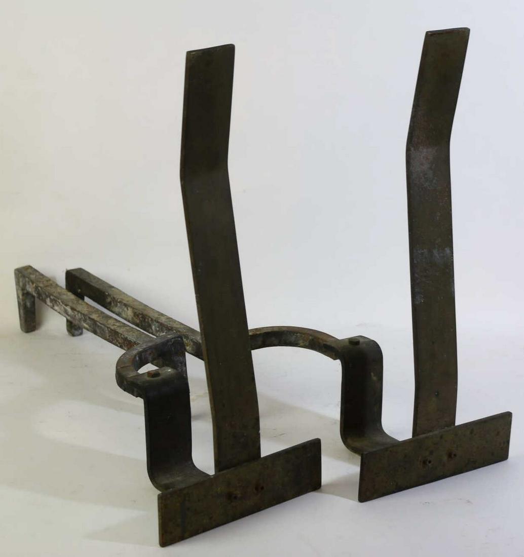 MCM CONTEMPORARY FIREPLACE ANDIRONS: MCM CONTEMPORARY FIREPLACE ANDIRONS Condition GOOD