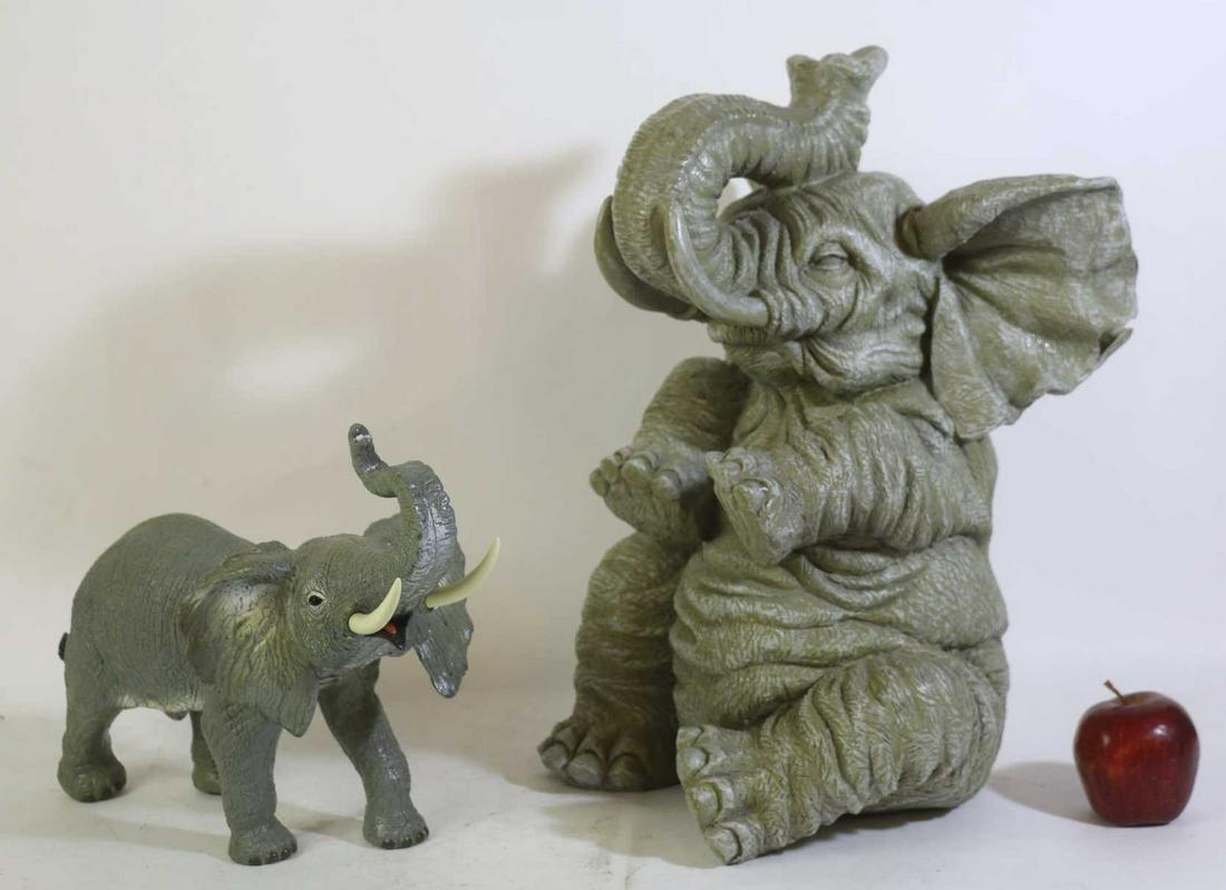 DECORATIVE ELEPHANT SCULPTURE PAIRING (1 of 2)