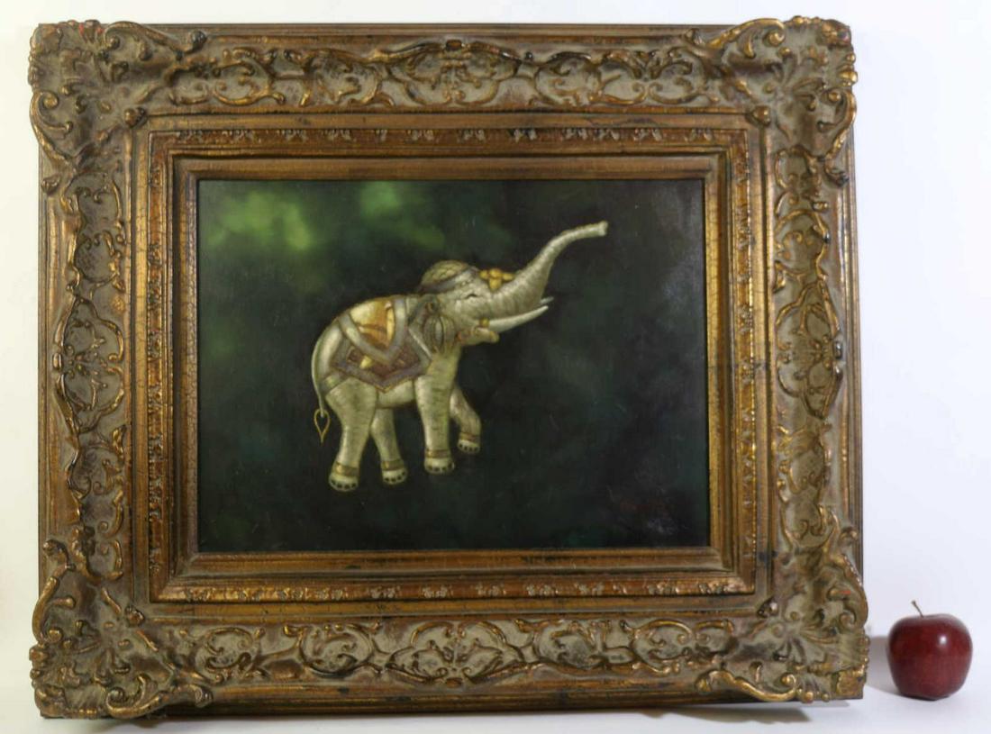 VENGATI SIGNED CUSTOM FRAMED OOB ELEPHANT PORTRAIT (1 of 4)