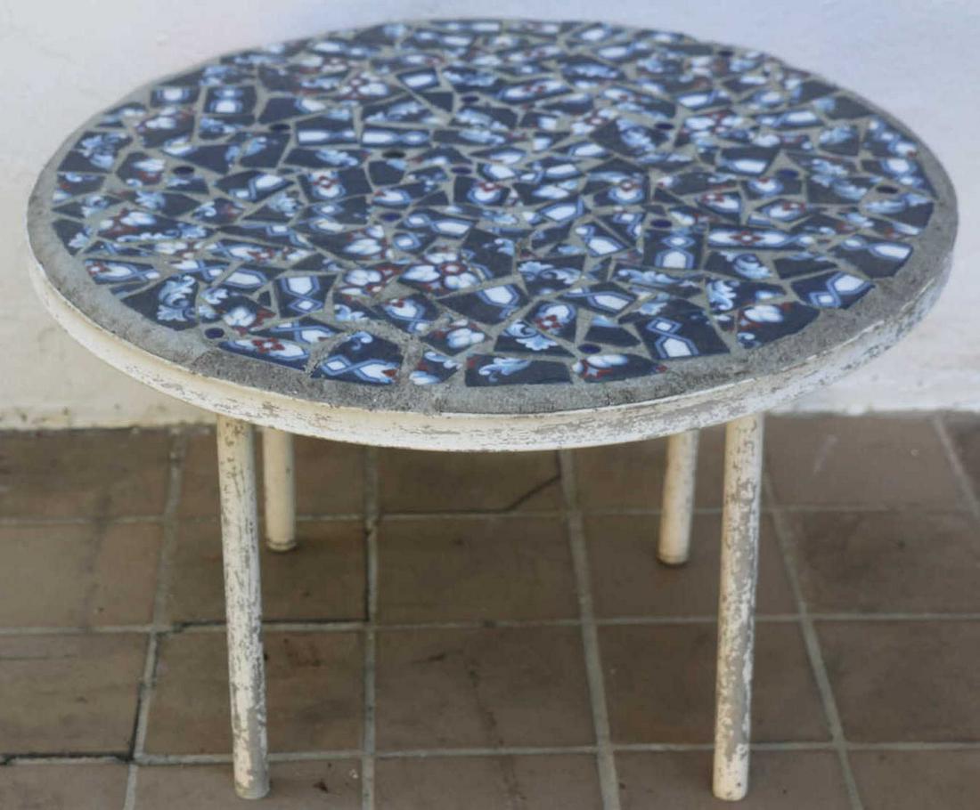 VINTAGE CERAMIC TILE WORK OUTDOOR TABLE (1 of 3)
