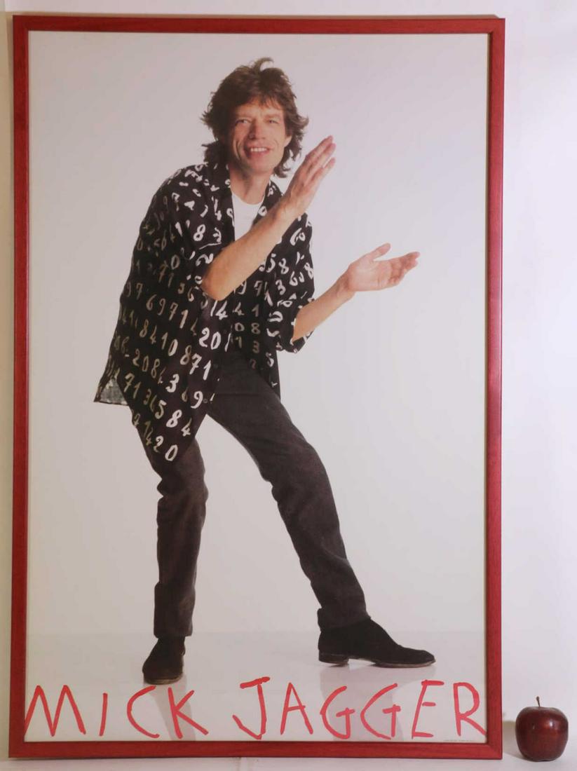 MICK JAGGER VINTAGE FRAMED PORTRAIT POSTER (1 of 3)
