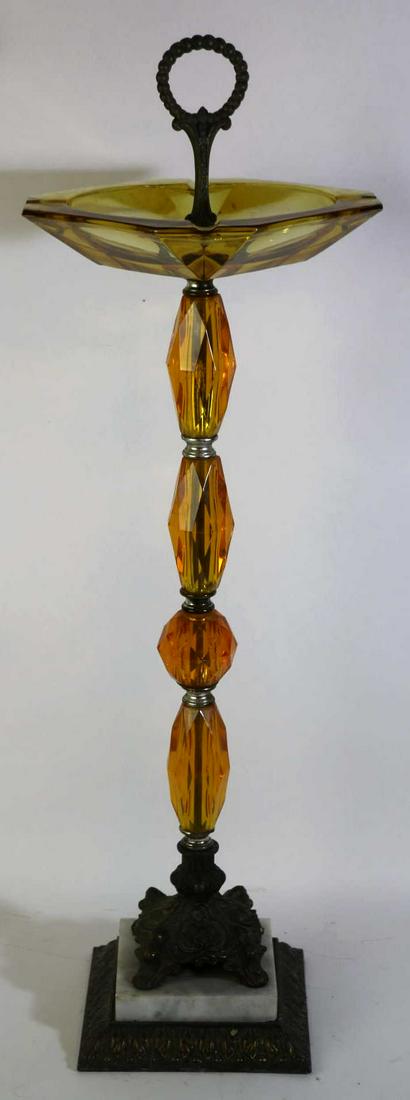 MCM VINTAGE ART DECO MARBLE BASE SMOKING STAND (1 of 4)