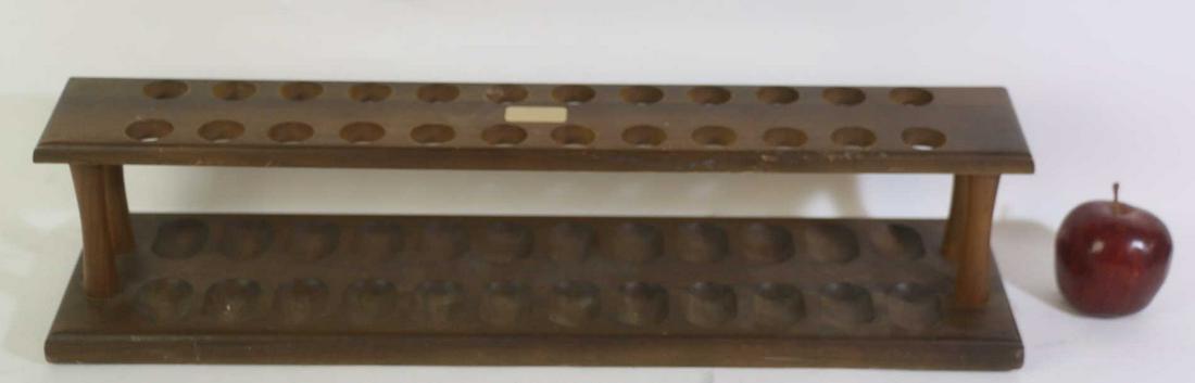 VINTAGE 21" CIGAR / SMOKING WALNUT PIPE  STAND (1 of 3)