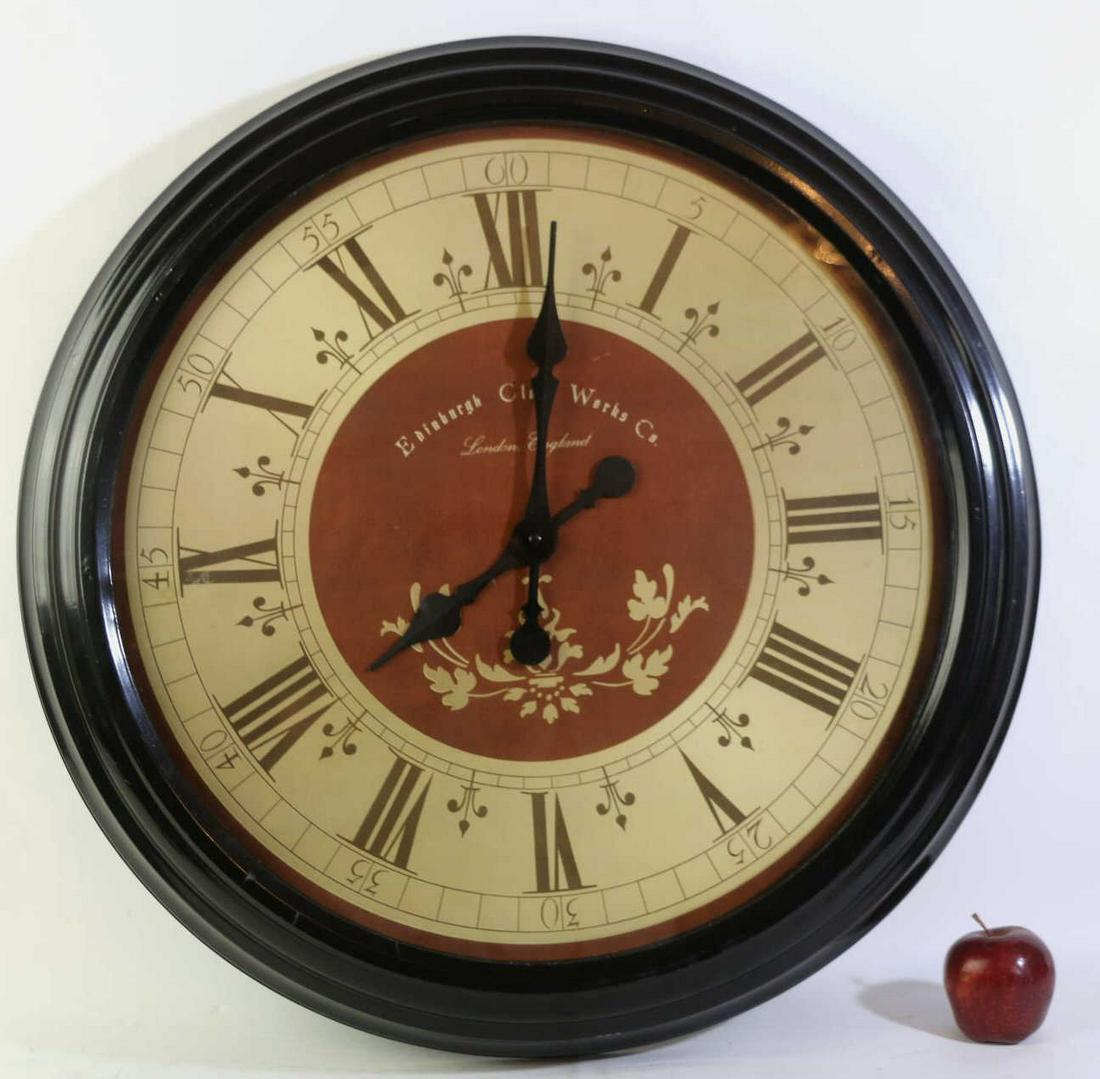 EDINBURG CLOCK WORKS 25" DECORATIVE WALL CLOCK (1 of 3)