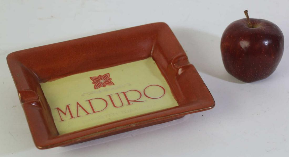 MADURO VINTAGE OVERSIZED CIGAR ASHTRAY: MADURO VINTAGE OVERSIZED CIGAR ASHTRAY Condition GOOD