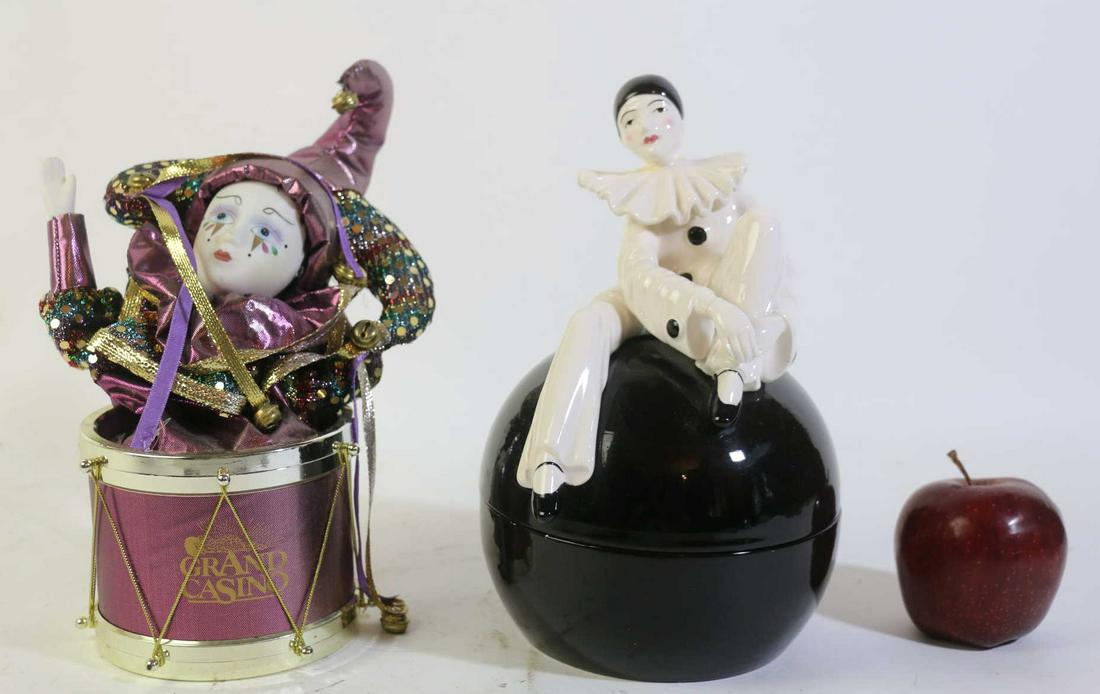 DECORATIVE PORCELAIN MIME / CLOWN PAIRING: DECORATIVE PORCELAIN MIME / CLOWN PAIRING Condition GOOD