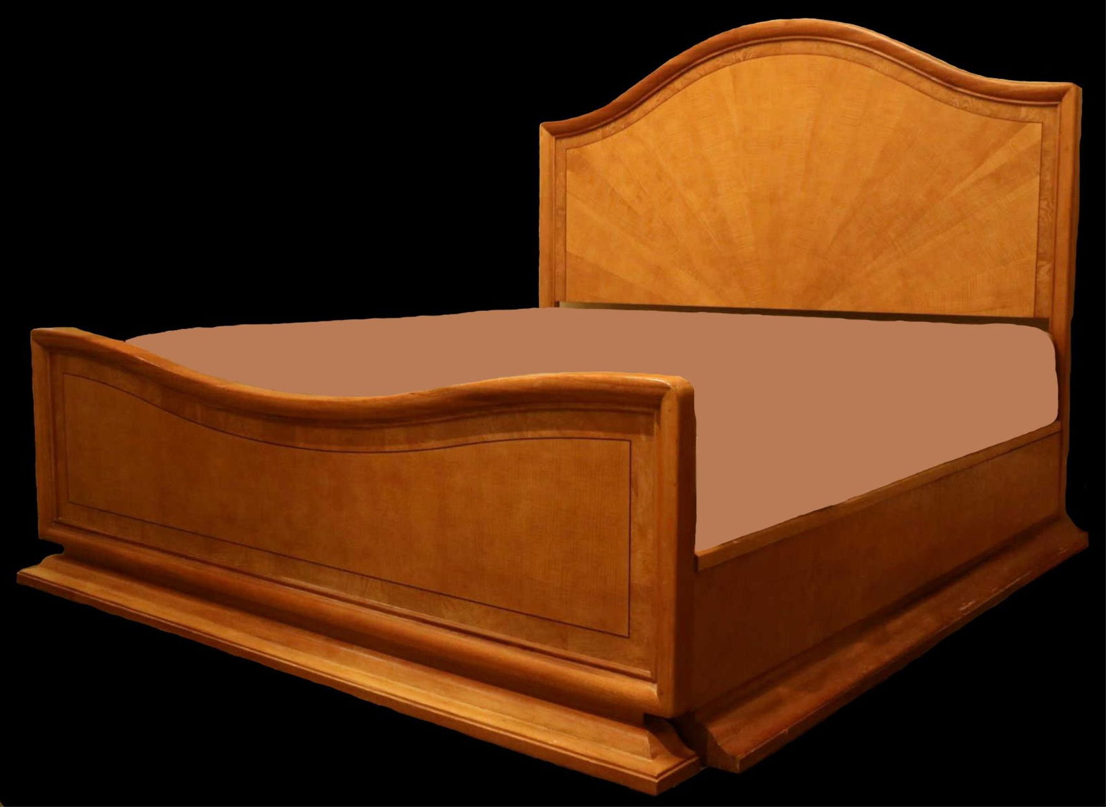 BERNHARDT FINE MODERN SATIN WOOD KING SIZE BED (1 of 4)