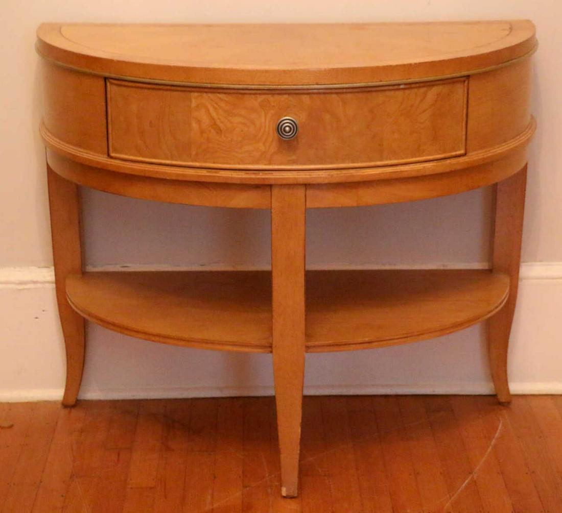 BERNHARDT MODERN SATINWOOD / TIGER MAPLE DEMI LUNE (1 of 1)