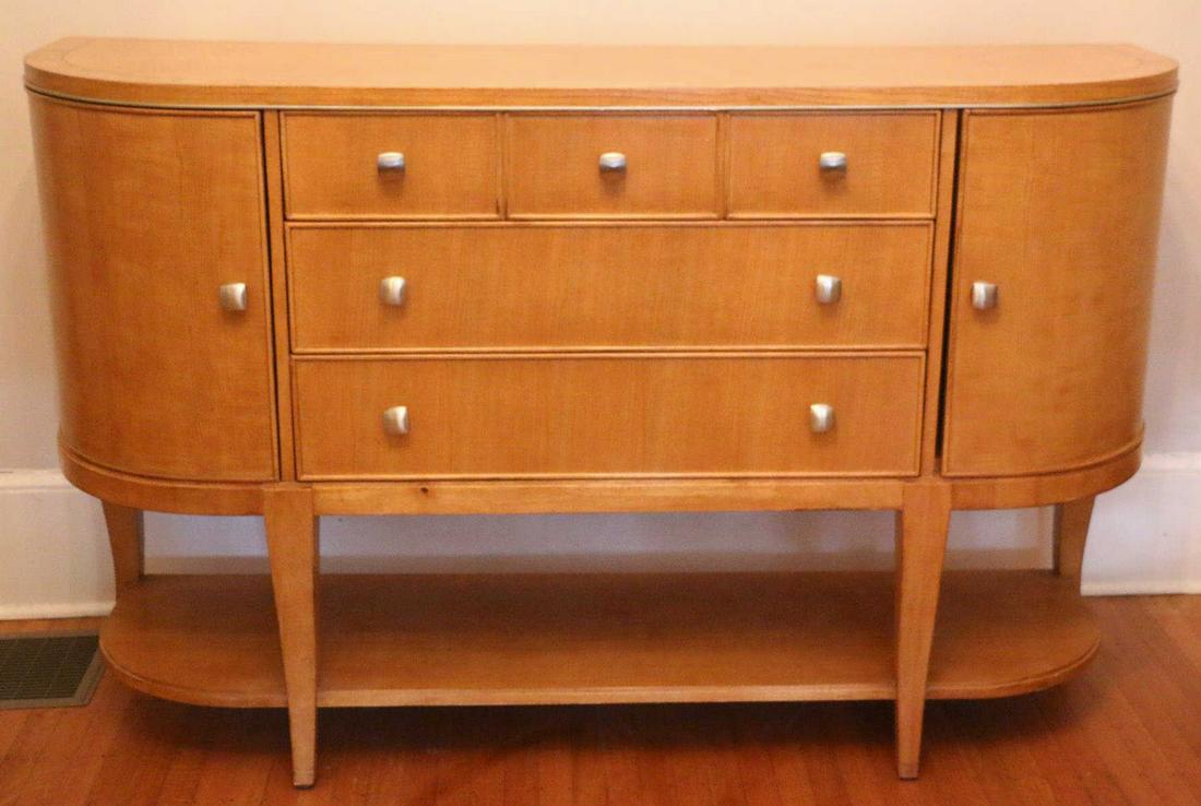 BERNHARDT MODERN SATINWOOD / TIGER MAPLE SIDEBOARD (1 of 3)