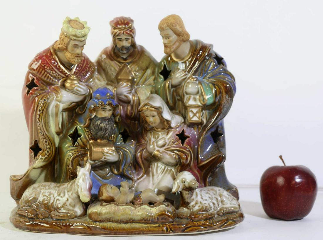 PORCELAIN DECORATIVE CHRISTIAN HOLIDAY SCULPTURE (1 of 3)