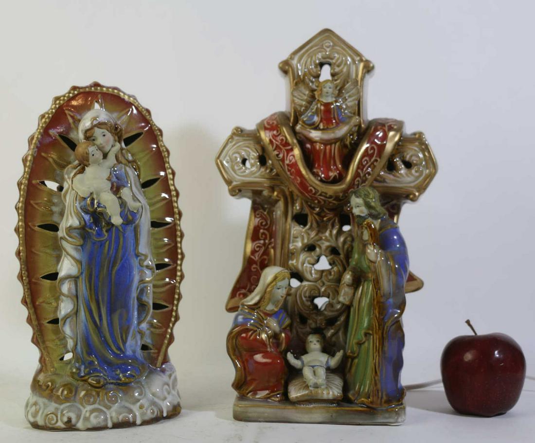 PORCELAIN DECORATIVE CHRISTIAN HOLIDAY SCULPTURES (1 of 3)
