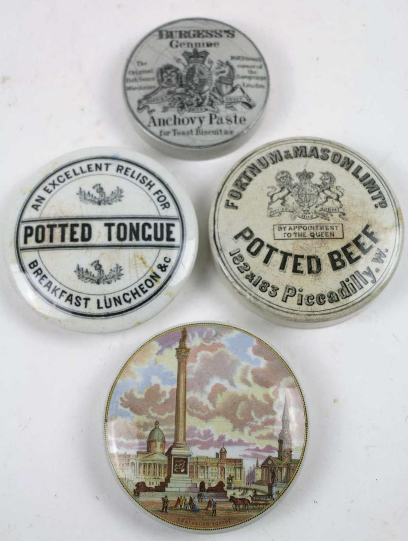 ENGLISH ANTIQUE IRONSTONE LID GROUPING: ENGLISH ANTIQUE IRONSTONE LID GROUPING Condition GOOD