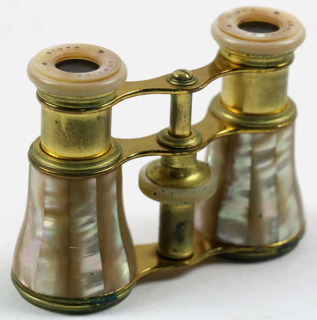 LEMAIRE PARISIAN MOTHER OF PEARLE OPERA GLASSES: LEMAIRE ANTIQUE PARISIAN MOTHER OF PEARLE OPERA GLASSES Condition GOOD