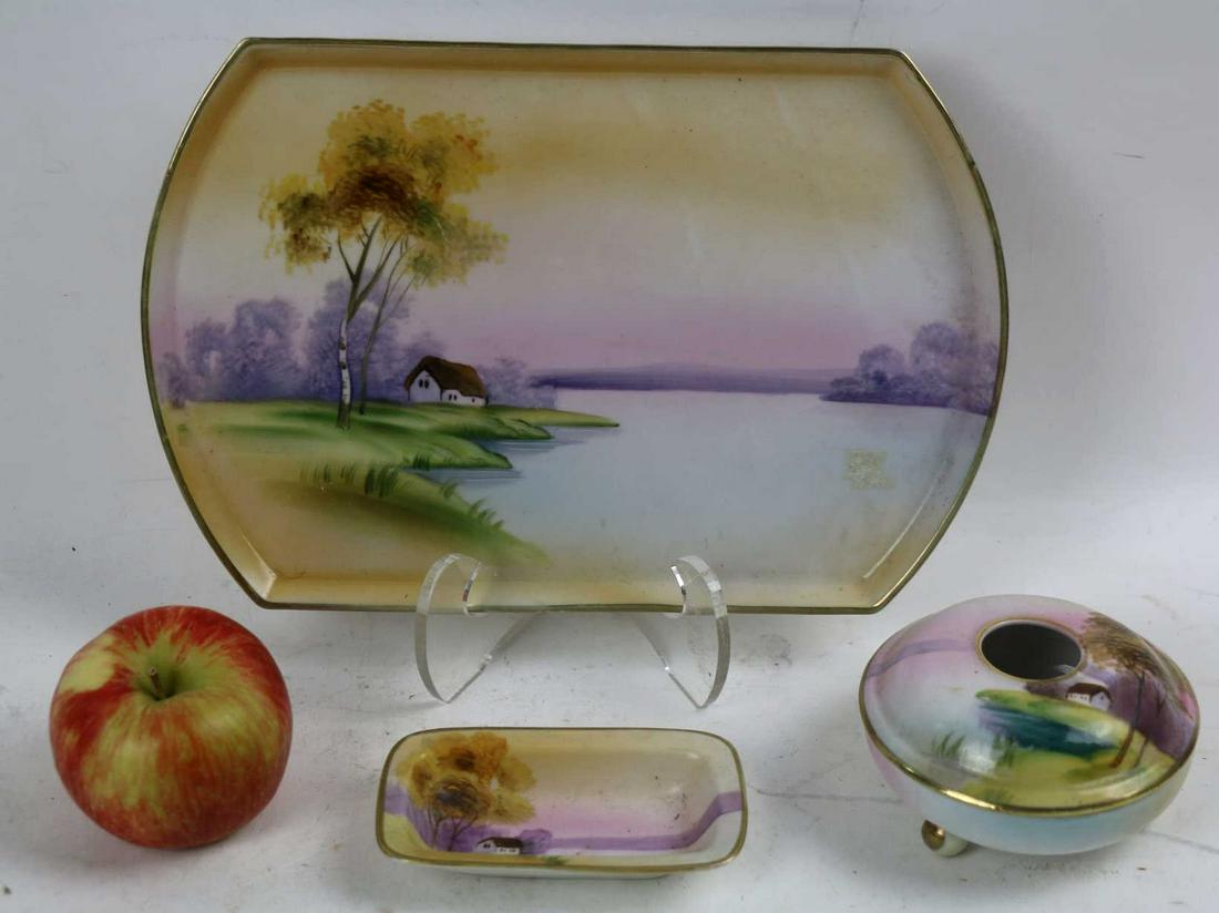 NIPPON HAND PAINTED PORCELAIN GROUPING: NIPPON HAND PAINTED PORCELAIN GROUPING Condition GOOD