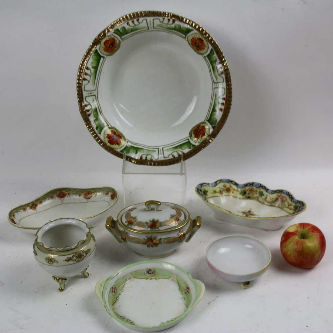 NIPPON HAND PAINTED PORCELAIN GROUPING: NIPPON HAND PAINTED PORCELAIN GROUPING Condition GOOD