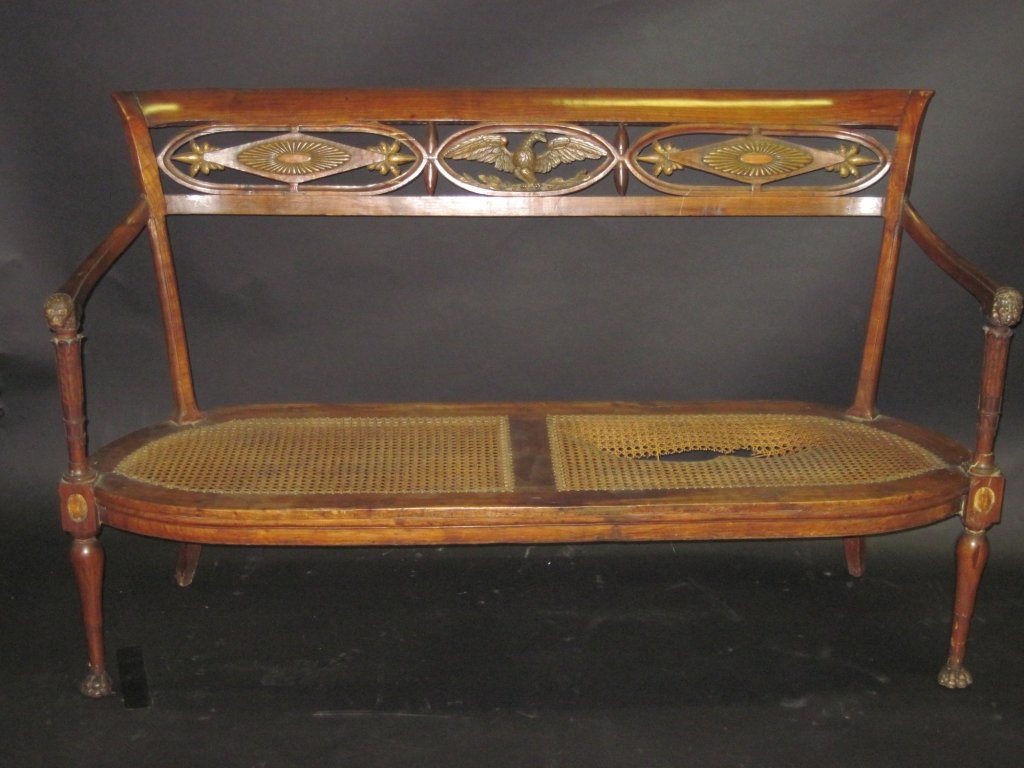 18TH CENTURY FEDERAL/CARIBBEAN BENCH:: Very Early, Federal/Caribbean bench. FROM THE MAIN HALL AT THE TALMO ESTATE.