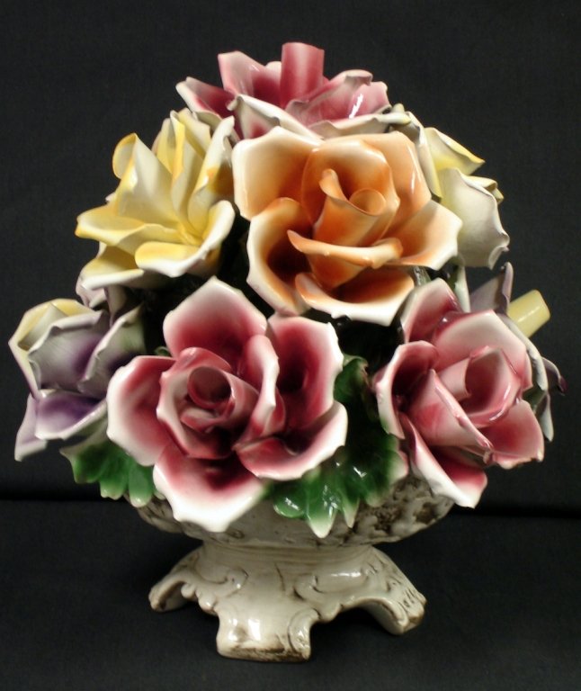 CAPODIMONTE PORCELAIN FLOWER BASKET Nov 03, 2012 Chandler's