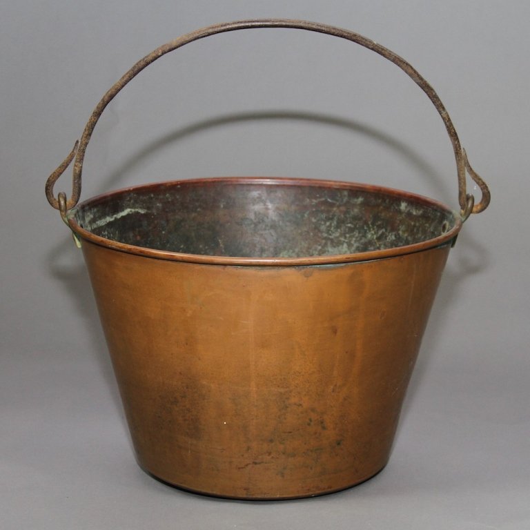 44 LARGE ANTIQUE COPPER BUCKET