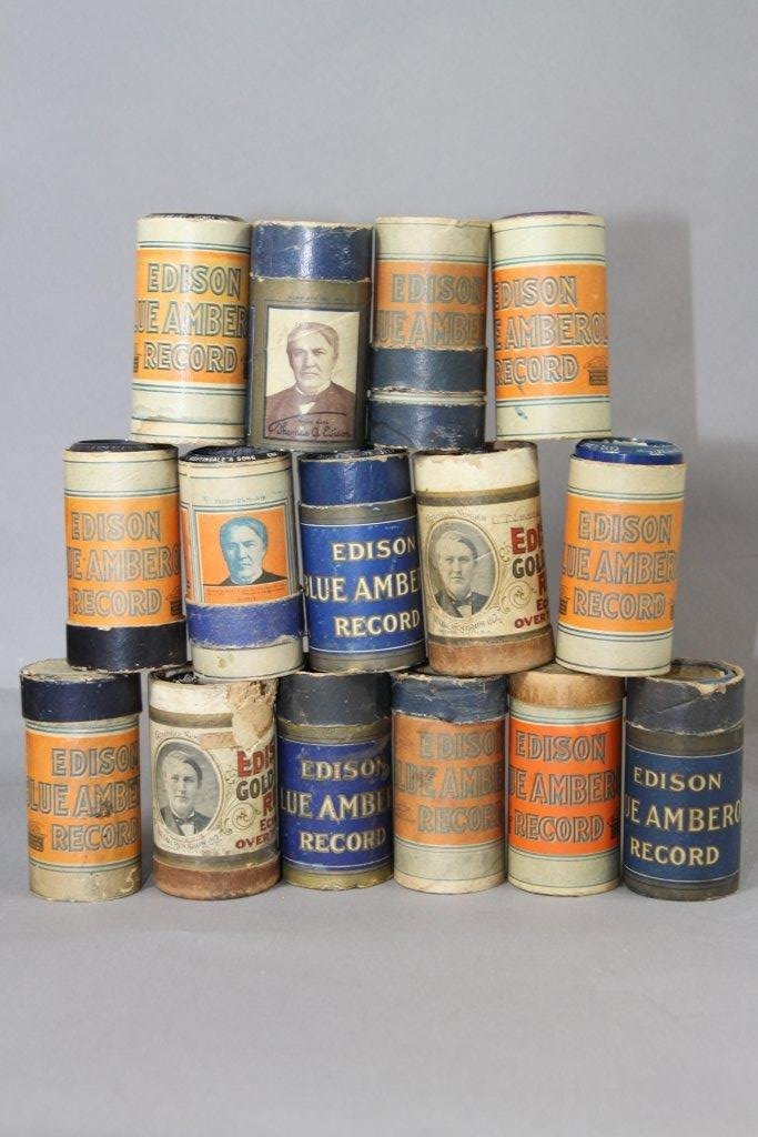 EDISON PHONOGRAPH BOX OF RECORDS:: 15 boxes of records.