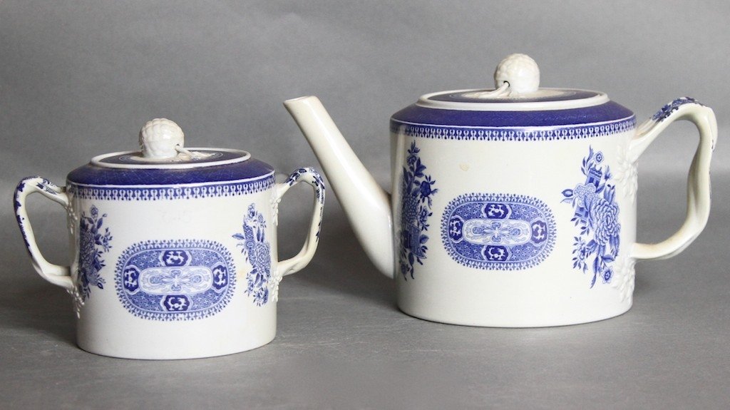 COPELAND SPODE TEAPOTS: 5.5"H X 9''W 4.5"H X 6"W