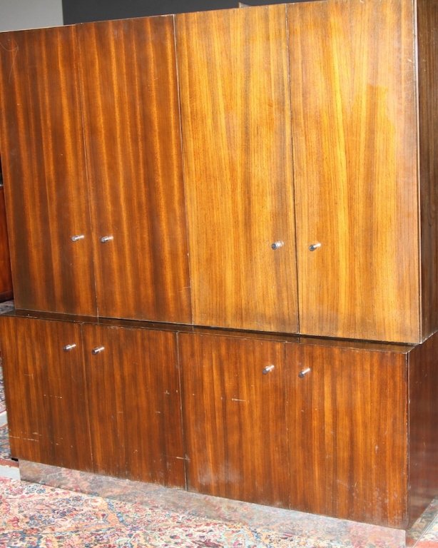 MID-CENTURY CABINET DESIGNED BY MILO BAUGHMAN:: 69"H X 64"W X 18"D