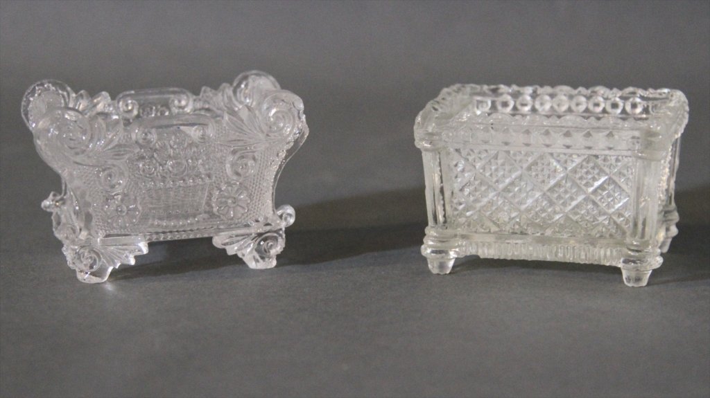 TWO SALT CELLARS:: 2"H X 3"W