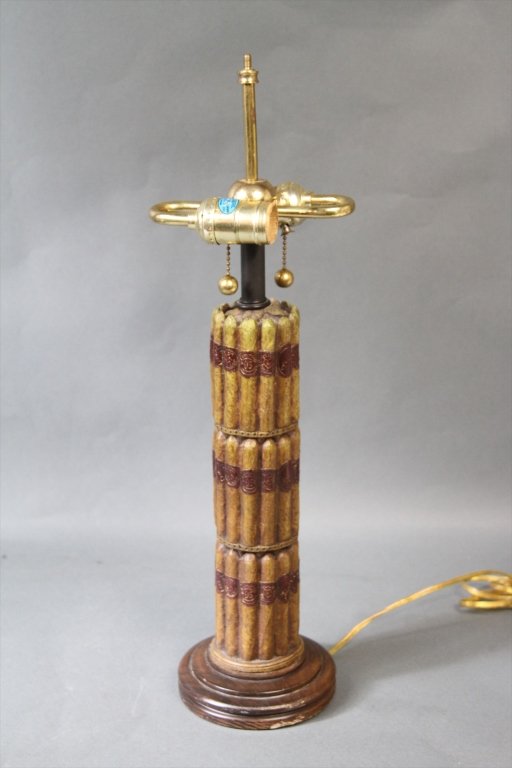 FREDERICK COOPER CIGAR LAMP:: 21.5"H X 6.25"W