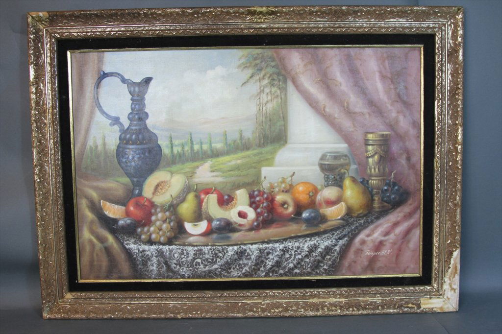 REINPRECHT K. OIL ON CANVAS:: Sight: 23.5"HX 35.5"W Frame: 31.5"H X 43.5"W