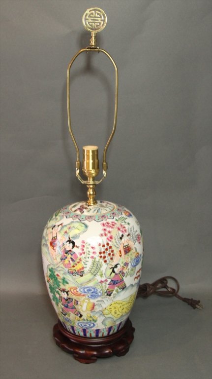FREDERICK COOPER ASIAN LAMP:: 29"H X 8.5"W