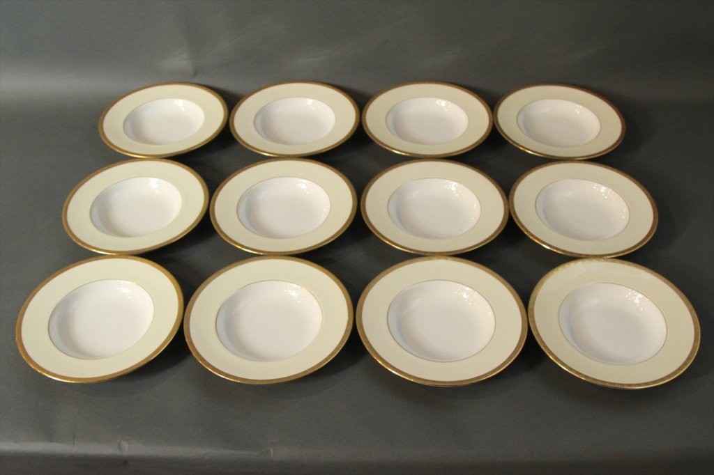 SET OF 12 MINTON BOWLS:: 1.5"H X 9" in diameter.