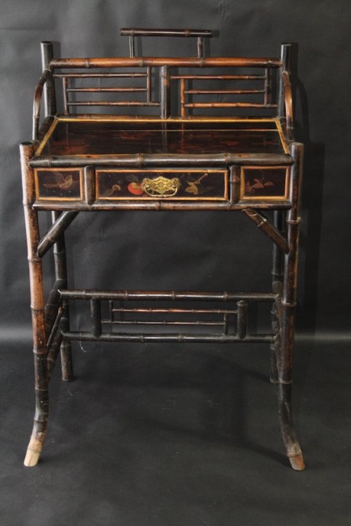 ENGLISH ANTIQUE BAMBOO DESK:: ENGLISH ANTIQUE BAMBOO DESK: