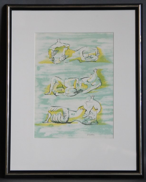 HENRY MOORE (ENGLISH 1898-1986):: Sight: 11.75"H X 8.5"W Frame: 19"H X 14.5"W