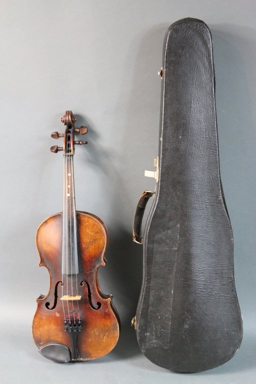 VINTAGE STAINER VIOLIN: VINTAGE STAINER VIOLIN Ivory mounted bow w/ extra bow